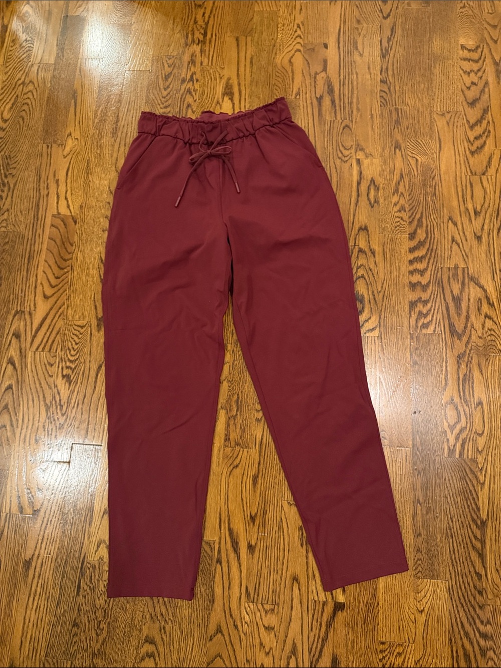 Women’s Casual Drawstring Pants - Burgundy
